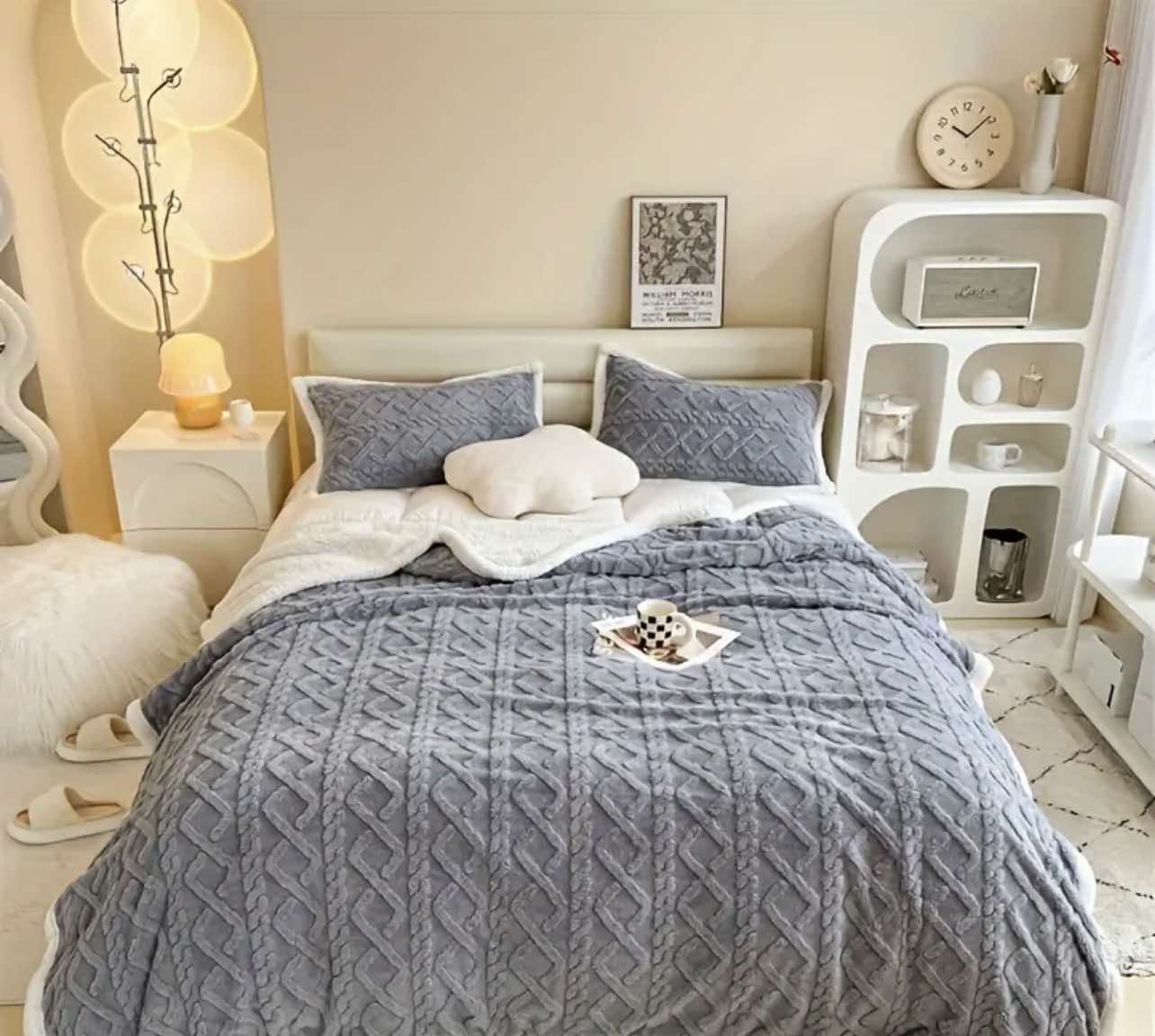 Cosy Aussie Sherpa Throw blanket